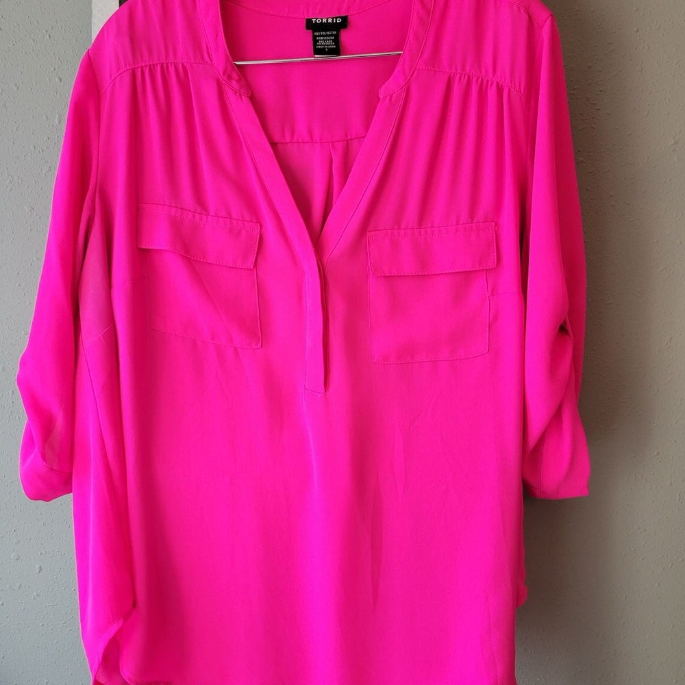 Torrid Hot Pink Women's Blouse
